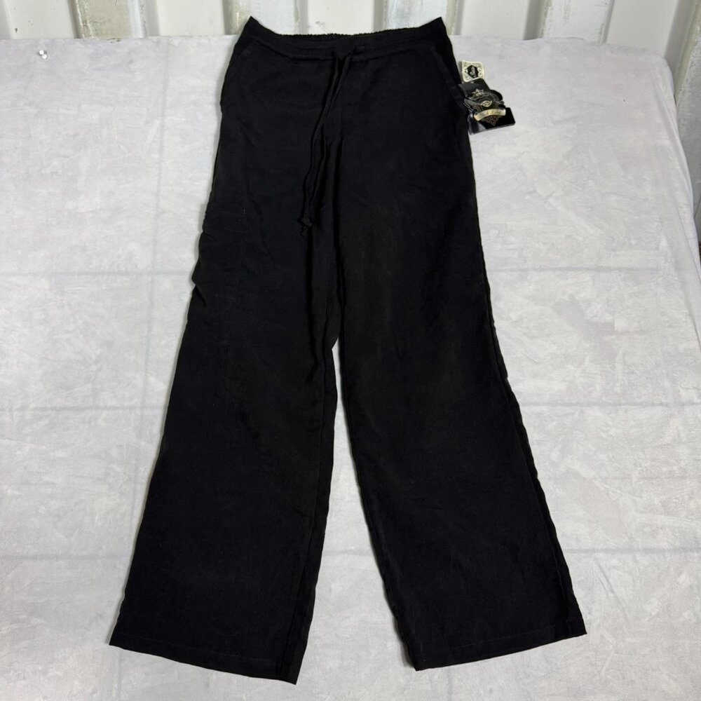 Dickies Black Label Cargo‎ Scrub Pants Mens Black Drawstring Waist Size XSP NWT